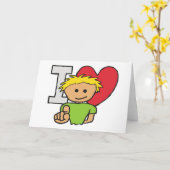 Ich Liebe Sie Karte (Gelbe Blume)