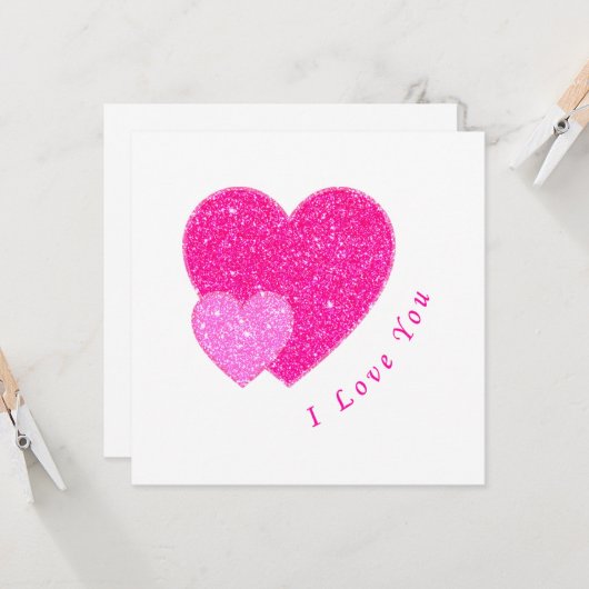 Ich Liebe Sie Karte (Vorderseite/Rückseite Beispiel)