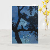Ich Liebe Sie katzen und mond Karte (Gelbe Blume)