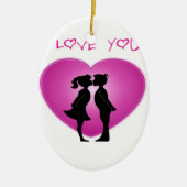 Ich Liebe Sie Keramik Ornament (Vorne)