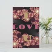 Ich Liebe Sie kosmisches Konstellationsmuster Art Briefpapier (Stehend Vorderseite)