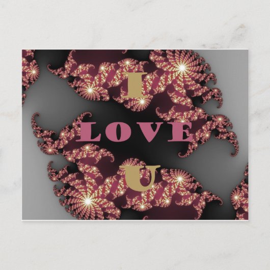 Ich Liebe Sie kosmisches Konstellationsmuster Art Postkarte (Vorderseite)