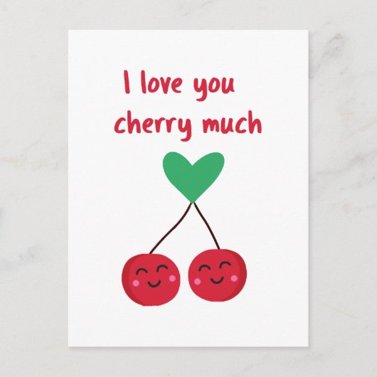 Ich Liebe, Sie kreuzen viel Valentine Postkarte (Vorderseite)