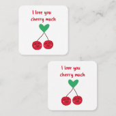 Ich Liebe, Sie kreuzen viel Valentine Quadratische Visitenkarte (Vorne/Hinten)