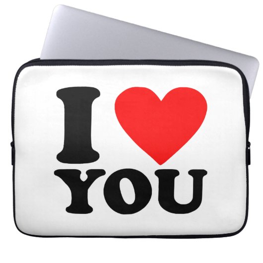 Ich Liebe Sie Laptopschutzhülle (Vorderseite)