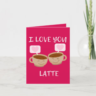 Ich Liebe Sie Latte Niedlichen Valentinstag Karte