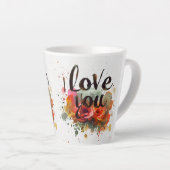 Ich Liebe Sie Latte Tasse (Rechte Ecke)