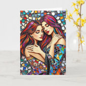 Ich Liebe Sie | Lesbian Couple Karte (Gelbe Blume)