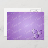 Ich Liebe Sie Lila Postkarte (Vorne/Hinten)