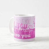 Ich Liebe Sie 💜 Lila Tasse (Vorderseite Links)