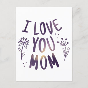 Ich Liebe Sie Mama Blumenmütter Tag Geschenke Idee Postkarte