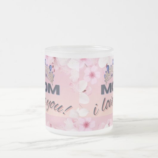 Ich Liebe Sie Mama Cup 10 oz Mattglastasse (Mittel)