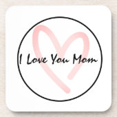 Ich Liebe Sie Mama einfach Getränkeuntersetzer (Vorderseite)