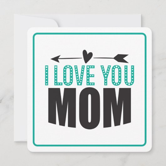 Ich Liebe Sie Mama Feiertagskarte (Vorderseite)