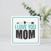 Ich Liebe Sie Mama Feiertagskarte (Stehend Vorderseite)