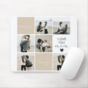 Ich Liebe Sie Mama   FotoCollage   Mocha Mousepad