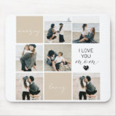 Ich Liebe Sie Mama | FotoCollage | Mocha Mousepad (Vorne)