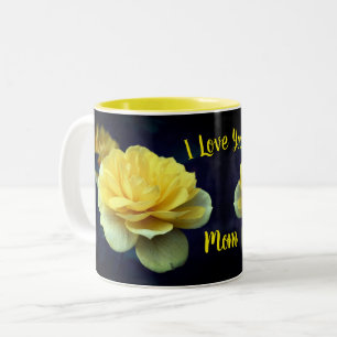 Ich Liebe Sie Mama Gelbe Rose Blume Zweifarbige Tasse