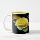Ich Liebe Sie Mama Gelbe Rose Blume Zweifarbige Tasse (Links)