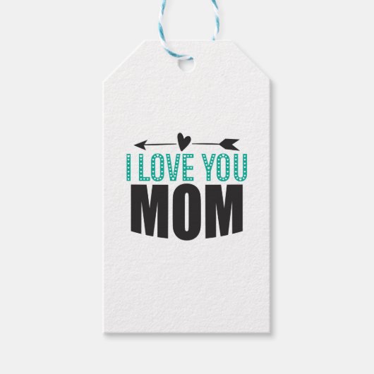 Ich Liebe Sie Mama Geschenkmarke Geschenkanhänger (Vorderseite)