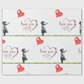 Ich Liebe Sie Mama Geschenkpapier (Flach)