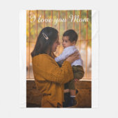 Ich Liebe Sie Mama, glückliches Foto Fleecedecke (Vorderseite)