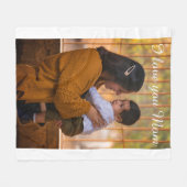 Ich Liebe Sie Mama, glückliches Foto Fleecedecke (Vorderseite (Horizontal))