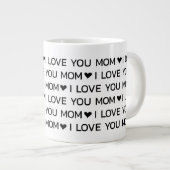Ich Liebe Sie Mama Herz Jumbo-Tasse (Vorderseite Rechts)