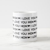 Ich Liebe Sie Mama Herz Jumbo-Tasse (Vorderseite)