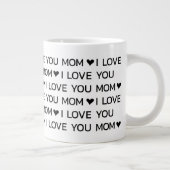 Ich Liebe Sie Mama Herz Jumbo-Tasse (Rechts)