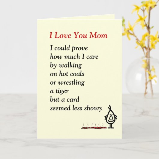 Ich Liebe Sie Mama Karte (Gelbe Blume)