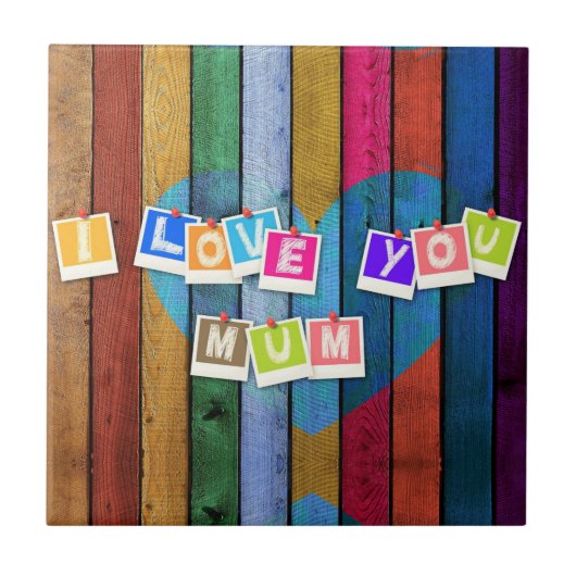 Ich Liebe Sie Mama Keramik Tile Geschenke Fliese (Vorderseite)