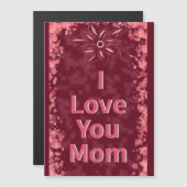 Ich Liebe Sie Mama Magnetkarte (Vorne/Hinten)
