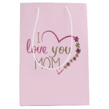"Ich Liebe Sie MAMA" mit Herz und Blumen