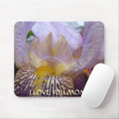 Ich LIEBE SIE MAMA Mousepad Lila Iris Blume Gesche (Mit Mouse)
