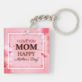 Ich Liebe Sie Mama Mutter Tag Schlüsselanhänger (Rückseite)