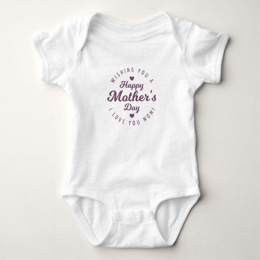 Ich Liebe Sie Mama Muttertag | Bodysuit Baby Strampler (Vorderseite)