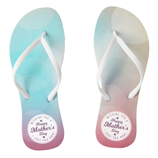 Ich Liebe Sie Mama Muttertag | Flip Flops Badesandalen (Fußbett)