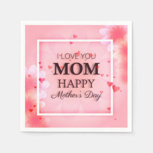 Ich Liebe Sie Mama Muttertag   Napkin Serviette
