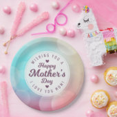 Ich Liebe Sie Mama Muttertag | Papierplatte Pappteller (Party)