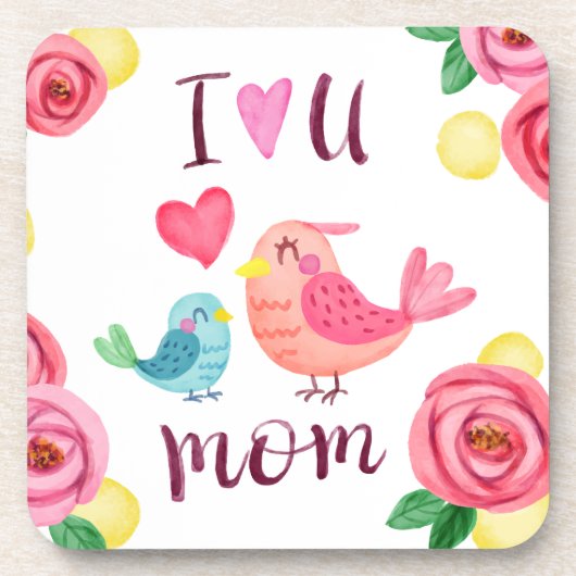 Ich Liebe Sie Mama Muttertag | UNTERSETZER (Vorderseite)