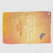 Ich Liebe Sie Mama Niedlich Moderne elegante Mütte Golfhandtuch (Horizontal)