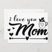 Ich Liebe Sie Mama Postkarte (Vorne/Hinten)