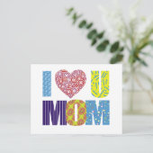 Ich Liebe Sie Mama Postkarte (Stehend Vorderseite)