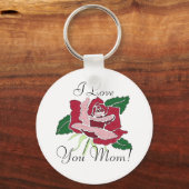 Ich Liebe Sie Mama! Rose Schlüsselkette Schlüsselanhänger (Vorderseite)