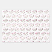 Ich Liebe Sie Mama Zitat Rosa Glitzer Herz Geschenkpapier Set (Vorderseite 2)