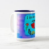 Ich Liebe Sie Mama Zweifarbige Tasse (Vorderseite Links)