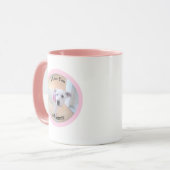 Ich Liebe Sie Mami Foto Niedlich Hund in Circle Pi Tasse (Vorderseite Links)