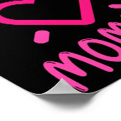 Ich Liebe Sie Mami mit rosa Herzkletter Poster (Ecke)