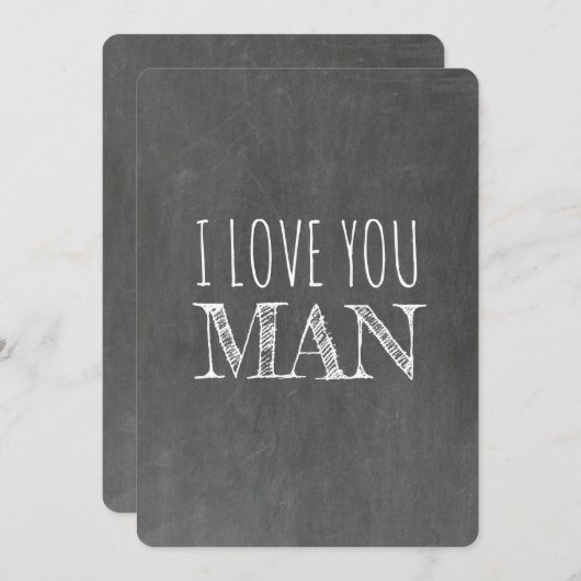 Ich Liebe Sie MAN Funny Trauzeuge Vorschlag Einladung (Vorne/Hinten)